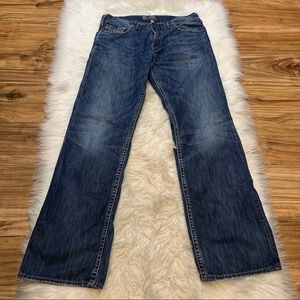 Silver Zac Flap Med Blue Jean Straight Leg 34 x 33